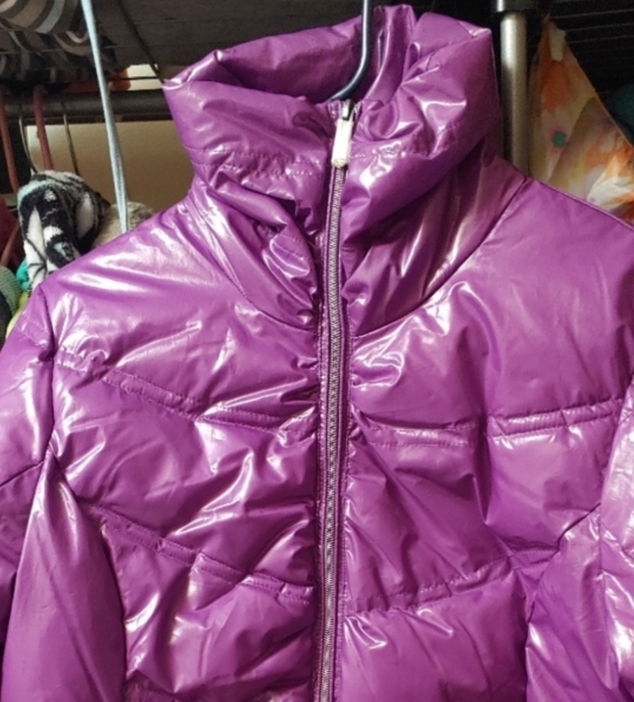 Purple wine Versace bubble jacket